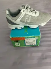 NEW W/BOX FootJoy [11] Medium Hyperflex 2.0 Men Golf Shoes 51022-White/Grey/Blue