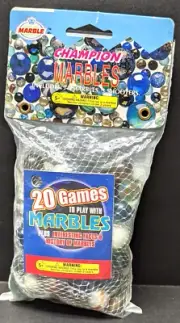 Imperial Toy Corporation Champion Marbles 75 Marbles w/3 Shooters & 20 Game Book