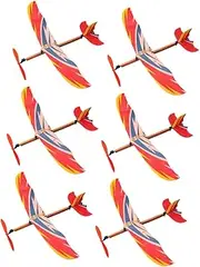 QUMIIRITY 6Pcs DIY Glider Planes Handmade Band Powered Airplane Models Safe and Educational Plaything for Indoor and Outdoor Fun