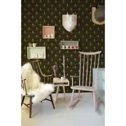 Gold Shape Pattern Wallpaper white mural Self Adhesive Peel & Stick