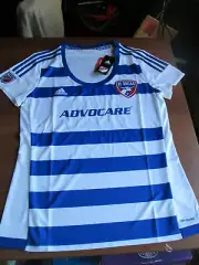 NWT Adidas MLC Womens ClimaCool FC Dallas S/S Replica Soccer Jersey Large WHITE
