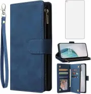 OnePlus Nord 2 5G Tempered Glass Screen Protector Leather Flip Wallet Case