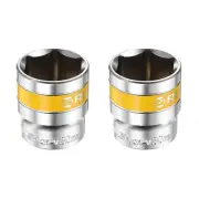 2pcs 1/2" Drive 6 Points Socket 30mm CR-V Metric Shallow Impact Socket