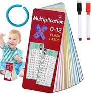 Math Multiplication Flash Cards, Math Cards, Erasable Math Cards for Children | 14 Educational Math Games for Children, Handling Division Flash Cards