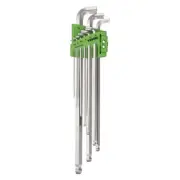 Ball Point Hex L-Key Wrench Stubby (Long Type) 9PC. Set No.8209BP-LU VES8209BPLU