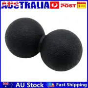 TPE Lacrosse Ball Fitness Peanut Ball Relax Yoga Exercise Massage(Black) AU
