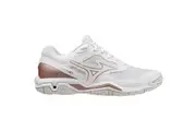 Mizuno | Womens Wave Phantom 3 NB - Netball Shoes (White/Rose)