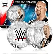 FANTASY CLUB Stone Cold Steve Austin WWE 32mm Official Collectible Coin - Tribute to Rattlesnake and 6 Times World Champion - Limited Edition for Fans and Collectors