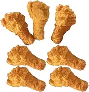 Artificial 7PCS Fried Chicken Simulated Model Lifelike Fake Fried Chicken Home Party Market Display Kids Toy Kitchen Decoration Photography Props (Drumsticks)