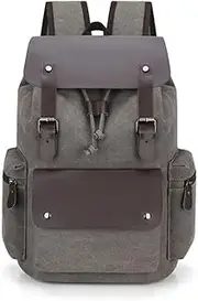 [HAMKVBPR] Men's Backpack Men Shoulder Flap Shoulder Schoolbag Vintage Backpacks Rucksack for Men(Gray)