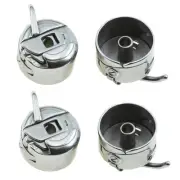 4pack Sewing Machine Bobbin Case - Stainless Steel Holder for Front Loading 1...