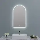 Arch Shape Cool Light LED Mirror with Mirror Demister - Bathroom Backlit Mirror