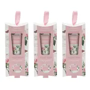 3PK Gibson Gifts Redoute Rose Hand & Lip Care Cream Moisturiser Tube 40ml Pink