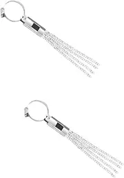 Gatuida 2pcs Car Anti-Static Ground Strap Metal Chain Electrostatic Belt for Exhaust Decorative Static Removal for Autumn Driving