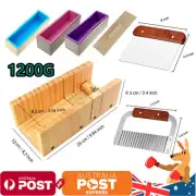 1.2kg Wood Loaf Soap Mould Melt w/ Silicone Mold Cake Making Wooden Box DIY Sets