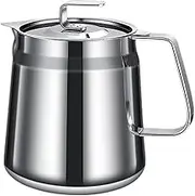 Stainless Steel Oil Filter Pot - Bacon Grease Can | Large Capacity Versatile Reusable Oil Filter Vessel Fine Mesh Strainer for Home Kitchen Frying Cooking Outdoor Camping