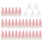 30Pcs 30ml Glass Dropper Bottle with Eye Dropper Funnel Pink