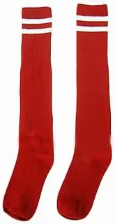 Breathable Football Game Socks Knee Length Socks For Kids, Red