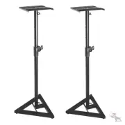 On-Stage SMS6000 Studio Monitor Stands Pair 3-Pt Triangle Base 90lb Capacity