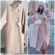 ZARA WOOL BLEND OVERSIZED MANTECO FABRIC COAT RUNS BIG LIGHT BEIGE MEASUREMENTS