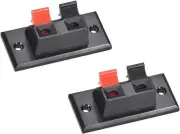 uxcell 2 Way Spring Speaker Terminal Clip Push Release Connector WP2-3(2Pcs)