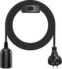 E27 Cable Cord with On/Off Switch Lamp Holder Socket 1.8M Extension for Pendant