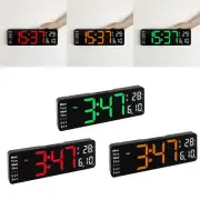 LED Digital Wall Clock Temperature Date Display Alarm Clock Home/Office Decor