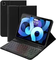 for iPad Pro 11 inch Case with Keyboard - 7 Colors Backlit Wireless Detachable Folio Keyboard Cover with Pencil Holder for iPad Pro 11 (4th/3rd/2nd/1st Gen)