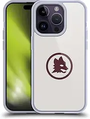 Head Case Designs Officially Licensed AS Roma Maroon Wolf 2024/25 Graphic Logo Soft Gel Case Compatible with Apple iPhone 14 Pro