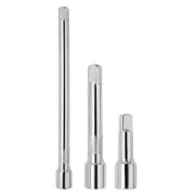 3Pcs Square Ratchet Wrench Socket Set 75/125/250mm Extension Bar