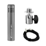 Sennheiser e614 Microphone w/ On-Stage Ball Joint Adapter & XLR Cable Bundle