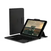 UAG Integrated Bluetooth Keyboard with trackpad Apple iPad (10.2') (9th /8th/7th Gen) Case - Black (124413114031), DROP+ Military Standard