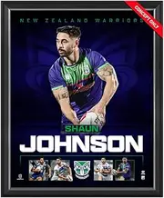 Shaun Johnson New Zealand Warriors Official NRL Player Print Framed