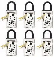 (6) KIDDIE GE SUPRA 001000 RESIDENTIAL PORTABLE PUSHBUTTON DOOR KEY SAFES