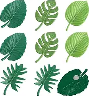 AGDGV 8 Pcs Monstera Plant Fridge Magnets | Cute Mini Tropical Leaves Refrigerator Magnets Set | Metal Decor for Home Office, Locker, Kitchen, Whiteboard | 4 Styles Green Magnetic Decorations