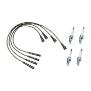 Bosch Ignition Leads + 4 Denso Iridium Power Spark Plugs for Holden Rodeo TF TFR
