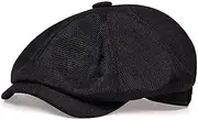 [HAMKVBPR] Men's Beret Hats Octagon Hat Men's Thin Section Linen Breathable Duck Tongue Cap Mens Hat Flat Cap