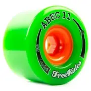 ABEC 11 Classic Freeride Centre Set Skateboard Wheels 72mm Green 4 Pack