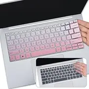 2PCS Keyboard Cover for HP EliteBook 830 835 840 845 1040 G9 G10 2024 2023 2022, 13.3 14 inch HP EliteBook Keyboard Protector Skin(Not fit 840 845 1040 G8 G7 G6 G5 G4 G3),Gradual Pink+Clear