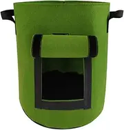 Blelsa Potato G G Bag Felt Thickened Planting Grow Pouch Garden Vegetables Planter Containers with Handles & Window Green S