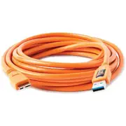 TetherPro USB 3.0 Male Type-A to USB 3.0 Micro-B 15'/4.6m in Orange Hi-ViS Tether Tools