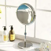 在飛比找樂天市場購物網優惠-放大鏡子 化妝鏡 桌面鏡子 升降鏡子 調整角度 高低伸縮 放