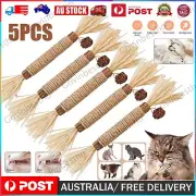 5Pcs Cat Toys Silvervine Chew Stick Kitten Treat Catnip Cleaning Teeth Snack Toy