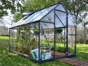 Maze Hybrid Walk in Polycarbonate Greenhouse (Grey) 6ft x 10ft