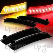 For 07-16 Mini Cooper Smoke Lens Amber/Red LED Front + Rear Side Marker Lights (for: Mini)
