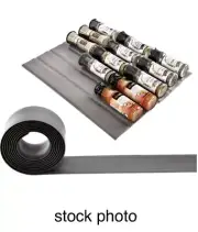 Banveno 10 Foot Roll Grey Spice Drawer Liner Cuttable Silicone w/ Measuring Tape