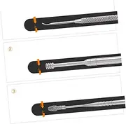 HAKIDZEL 7Pcs Stainless Steel Ear Wax Removal Tool Set Dual Ended Ear Scoop Picks for Wax Cleaning for Home and Ear Care Kit for Adults