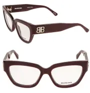 BALENCIAGA Angular 0326 Red Logo Eyeglass 53m BB0326O Optical Frame 004