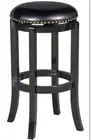 Boraam Wood Cordova 29" Swivel Bar Stool Black