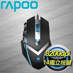 RAPOO 雷柏 VPRO V910 全彩RGB MMO電競雷射滑鼠《黑》